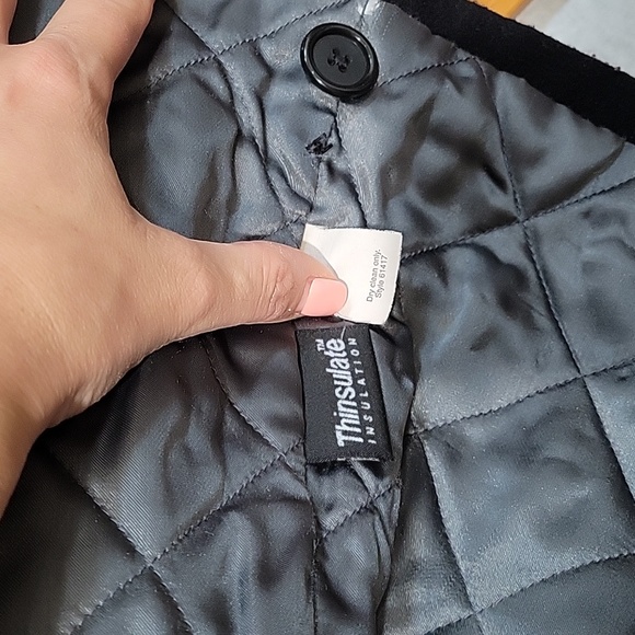 J. Crew black double breasted wool and thinsulate peacoat - Picture 8 of 13